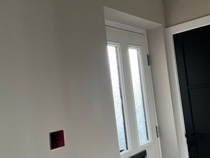 A freshly painted hallway beside the front door