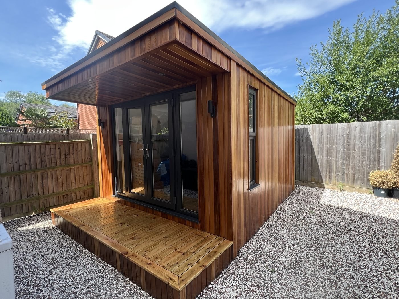 The same garden room with its cladding refinished