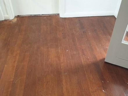 The finished floor in a panelled reception room