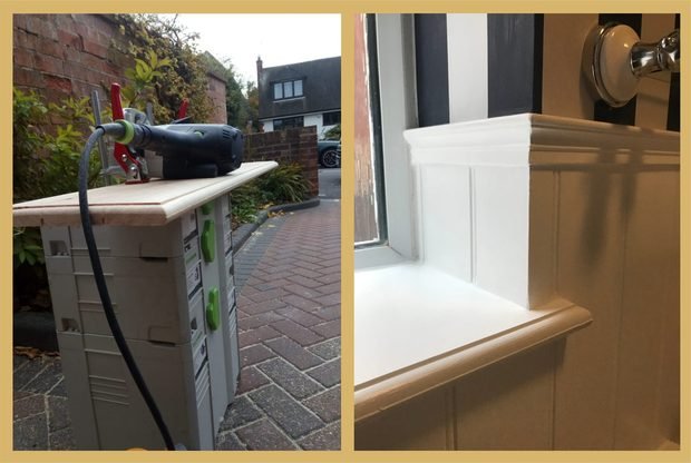 Before and after: a window sill and reveal renewed